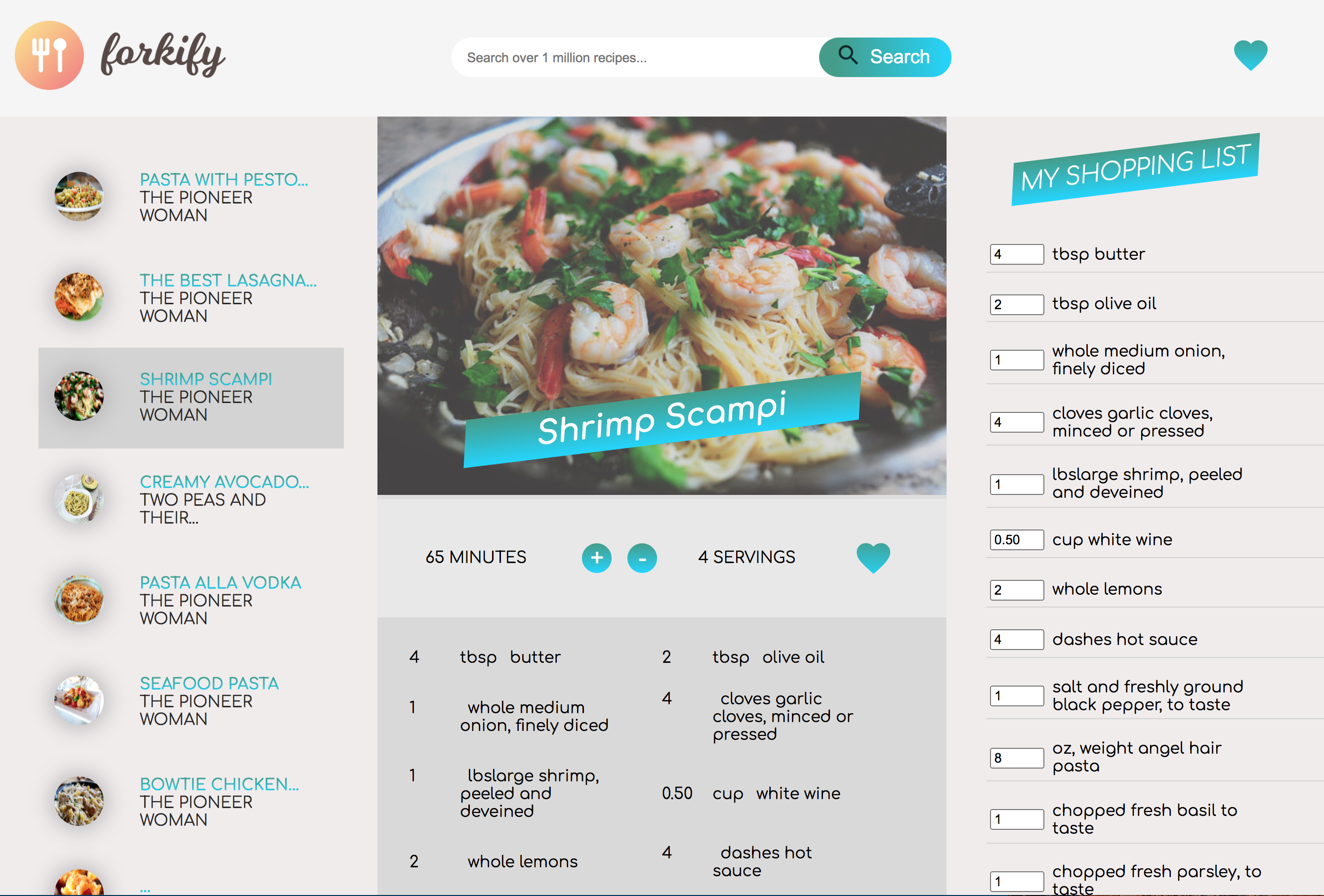photo of a recipe app